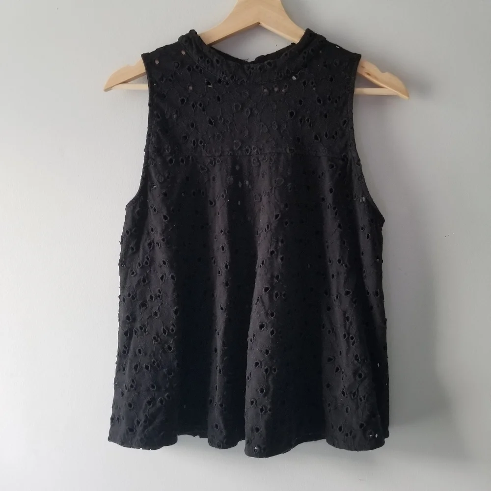 Free People Cupcake Mali Open Eyelet Top - Picture 2 of 9